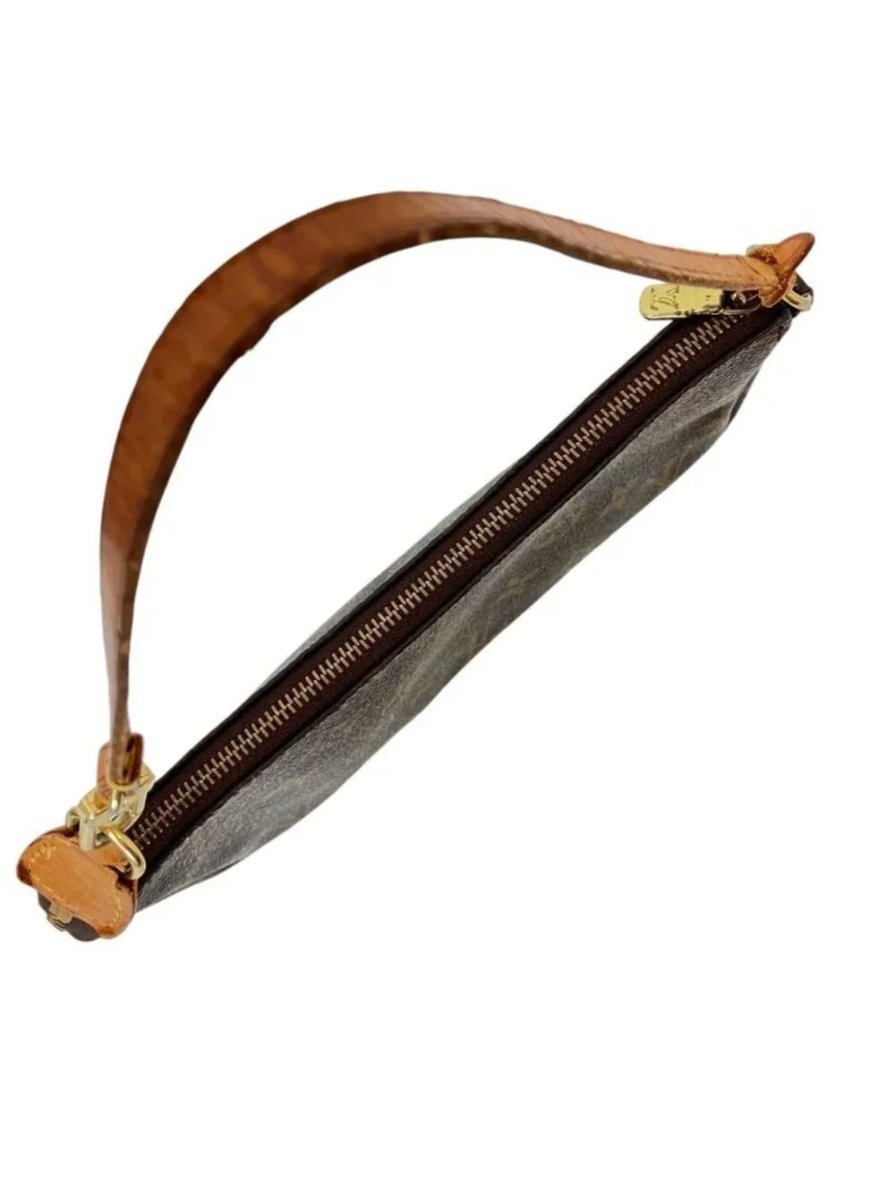 Louis Vuitton Monogram Pochette Soir Pouch Brown